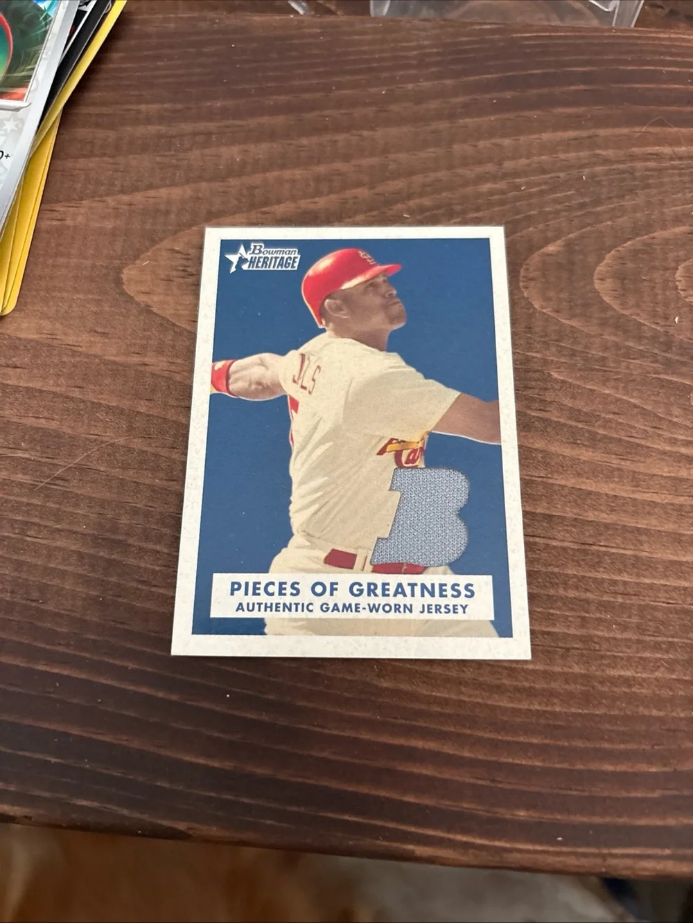 2006 Bowman Heritage Pieces of Greatness “ALBERT PUJOLS” Game Used Jersey Cards